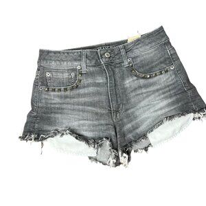American‎ Eagle Vintage High Rise Festival Cutoff Denim Jean Shorts Studded 6